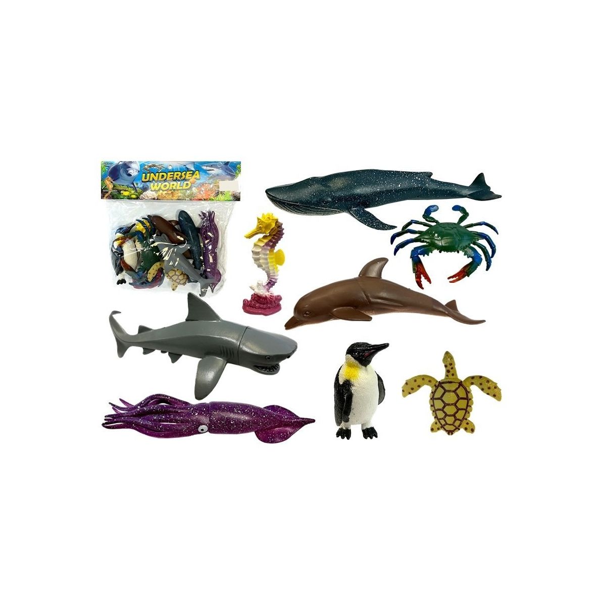 Figurka Lean Zwierzęta Morskie Gumowe 8 sztuk (5859)