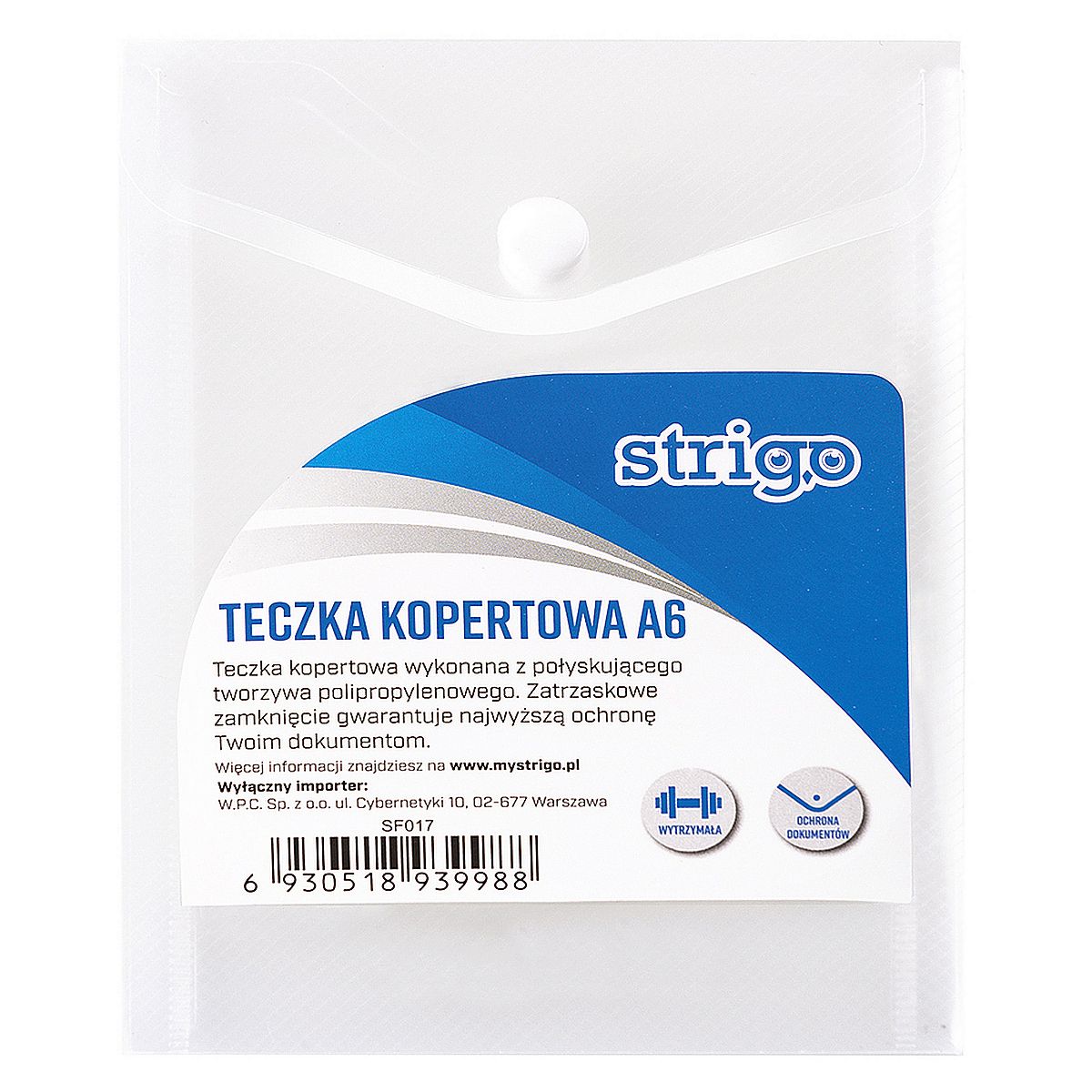 Teczka plastikowa A6 pionowa A6 Strigo (SF017)