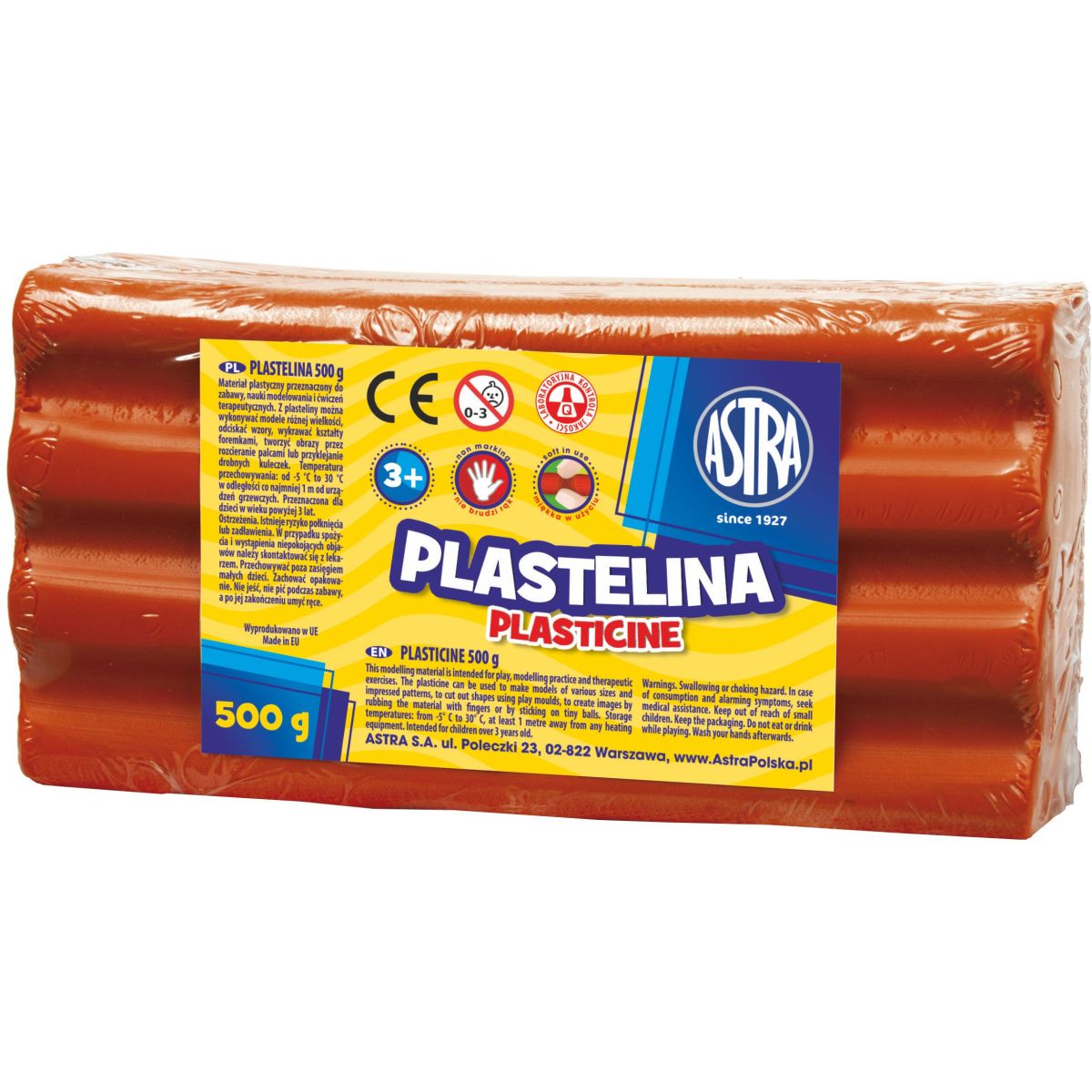 Plastelina Astra 1 kol. czerwona 500g