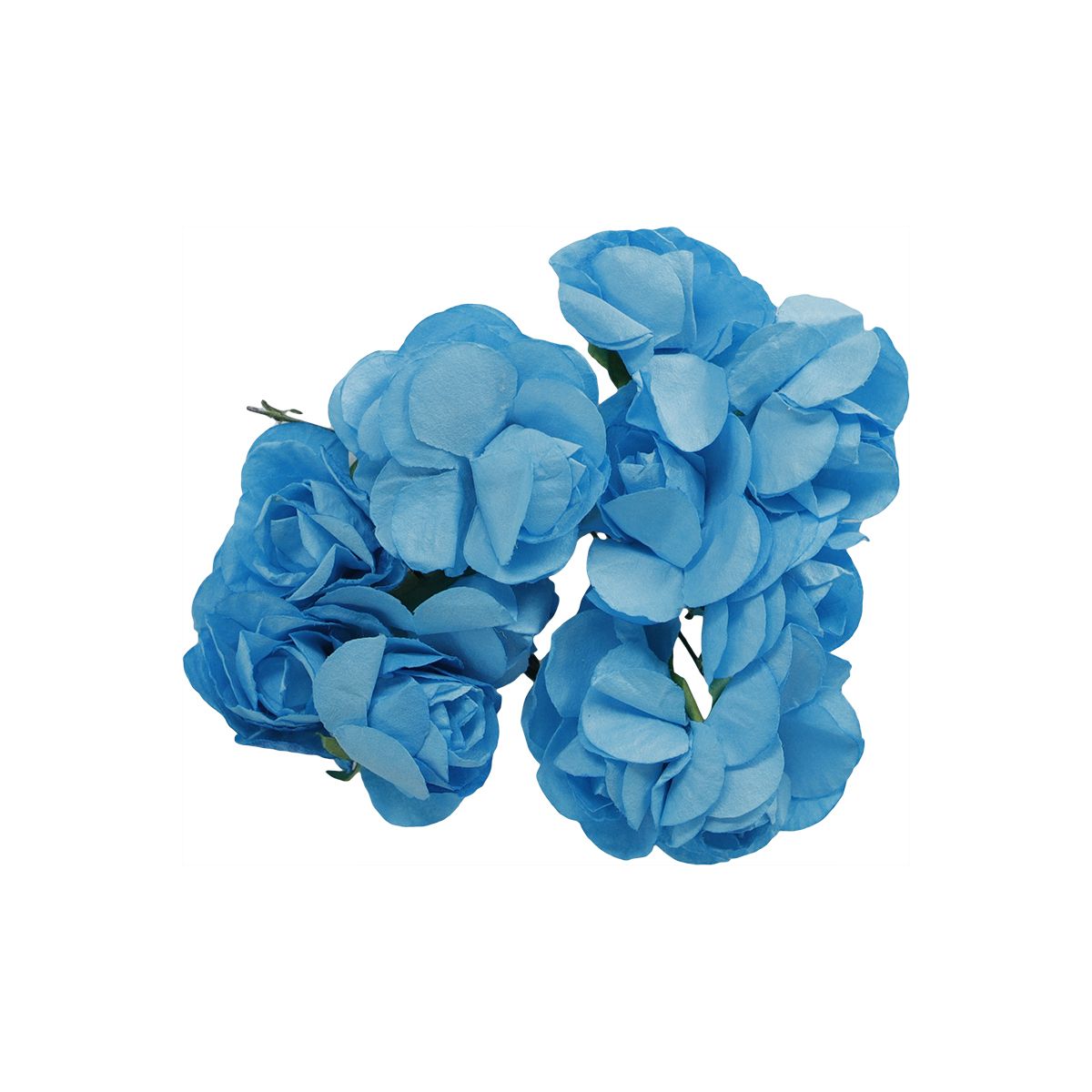 Ozdoba papierowa Titanum Craft-Fun Series Różyczki papierowe na druciku niebieskie (ZH-001)
