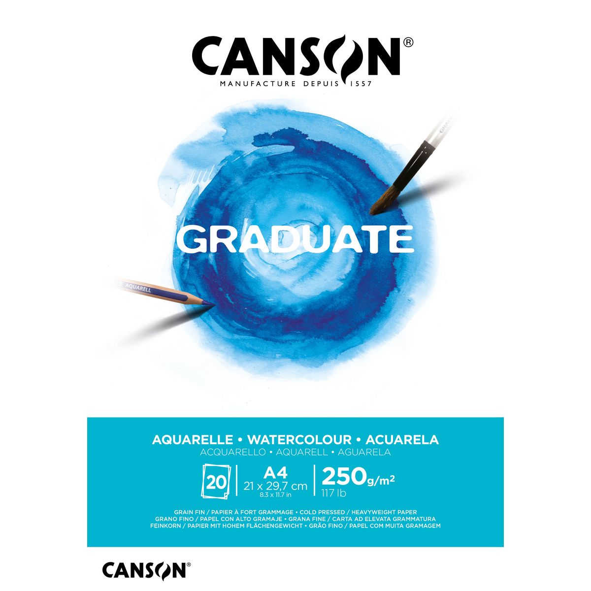 Blok artystyczny Canson Graduate A4 250g 20k (400110374)