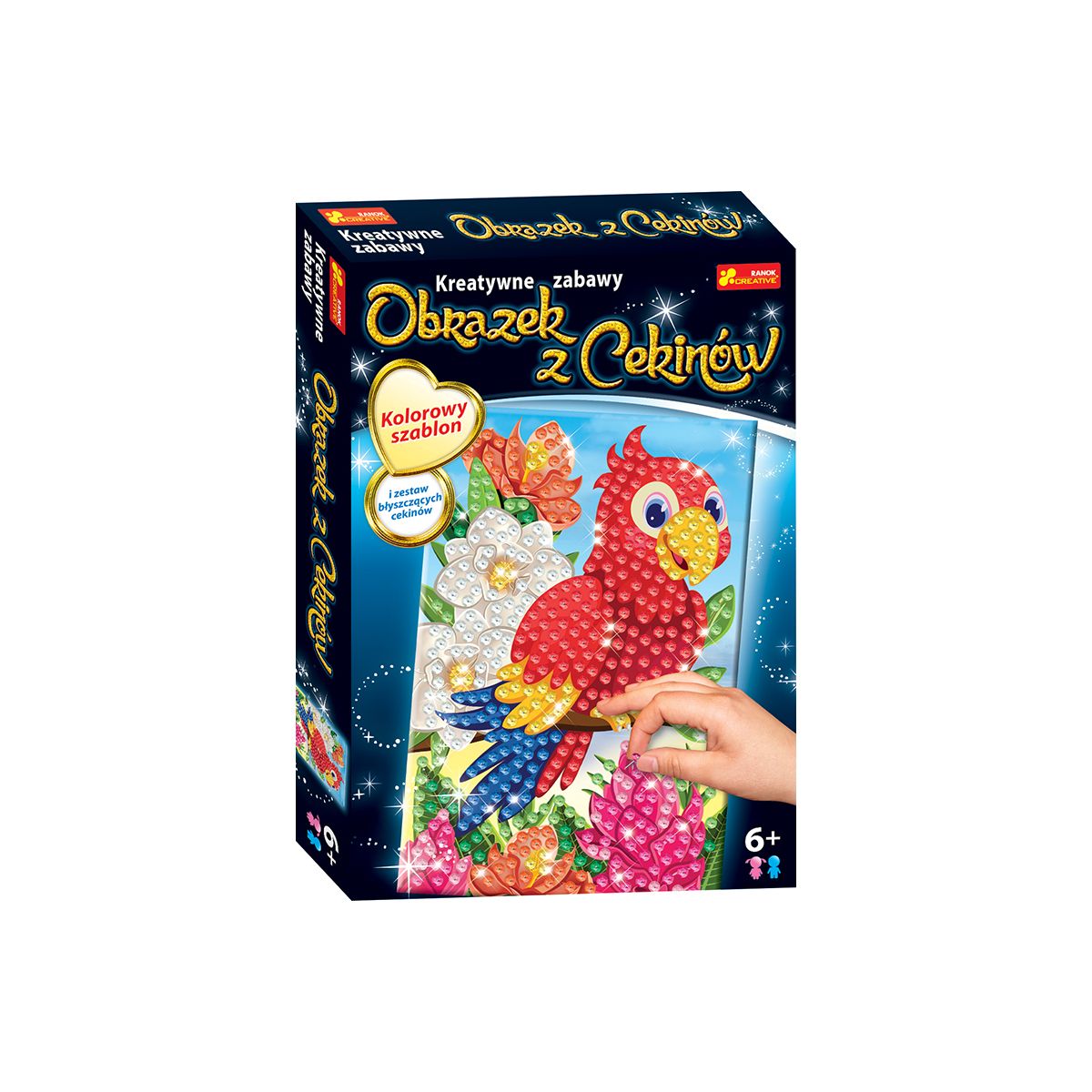 Zestaw kreatywny dla dzieci Cekinowe obrazki papuga Ranok Creative (9503007000)