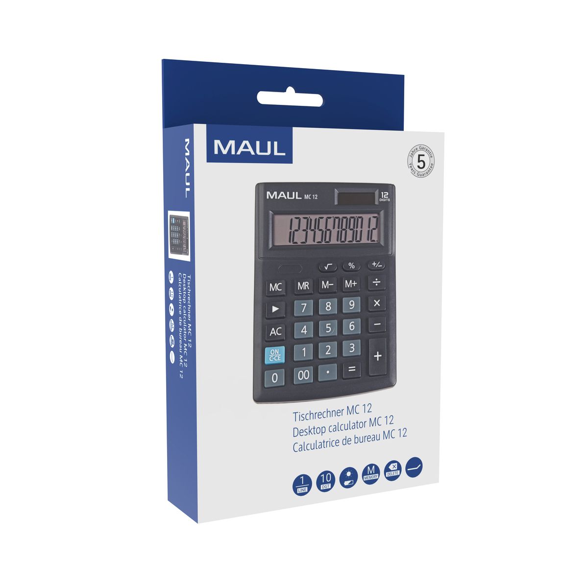 Kalkulator na biurko czarny Maul (72658/90 ml)