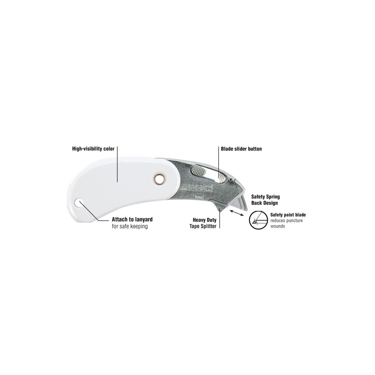 Nóż Phc Psc2 bezpieczny składany biały (BH-PSC2-100)