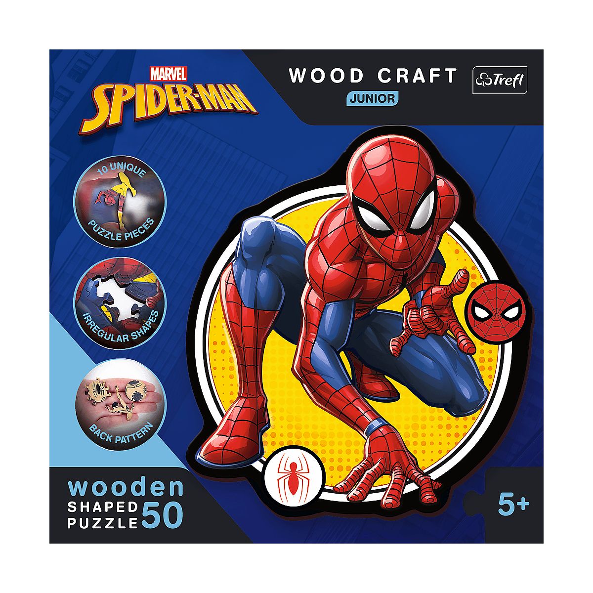 Puzzle Trefl Spiderman Drewniane Moc 50 el. (20204)