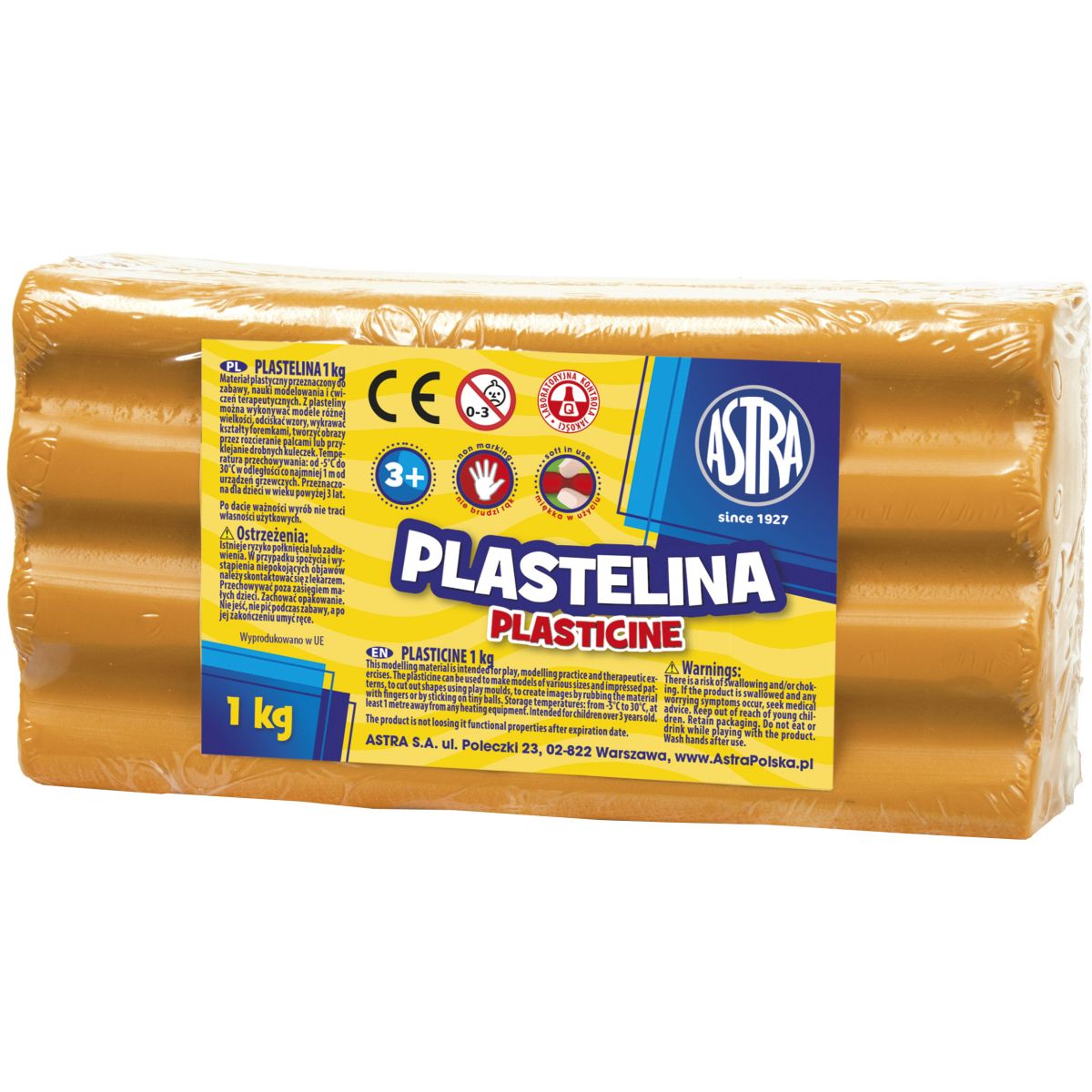 Plastelina Astra 1 kol. pomarańczowa 1000g