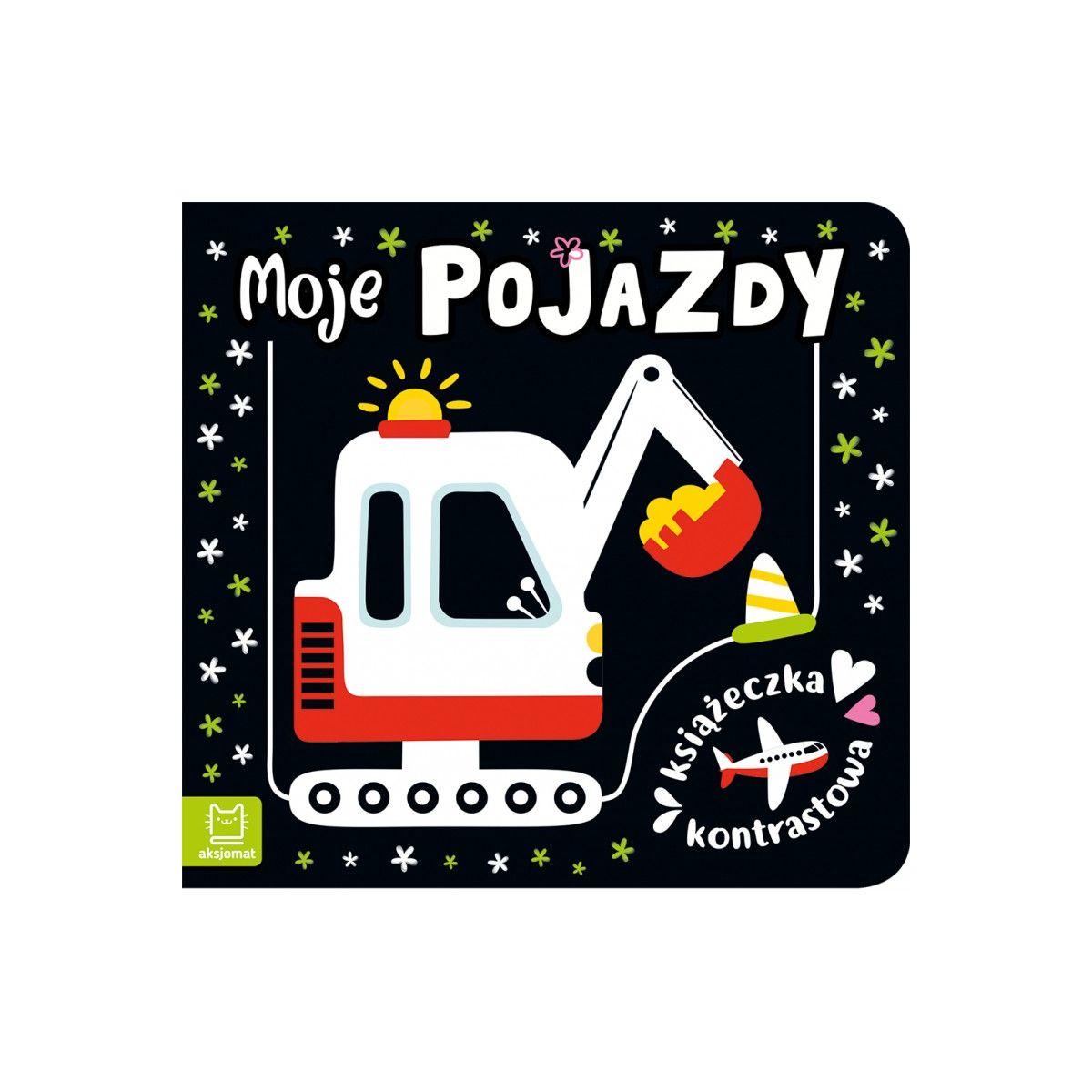 Książeczka edukacyjna Moje pojazdy. Książeczka kontrastowa Aksjomat