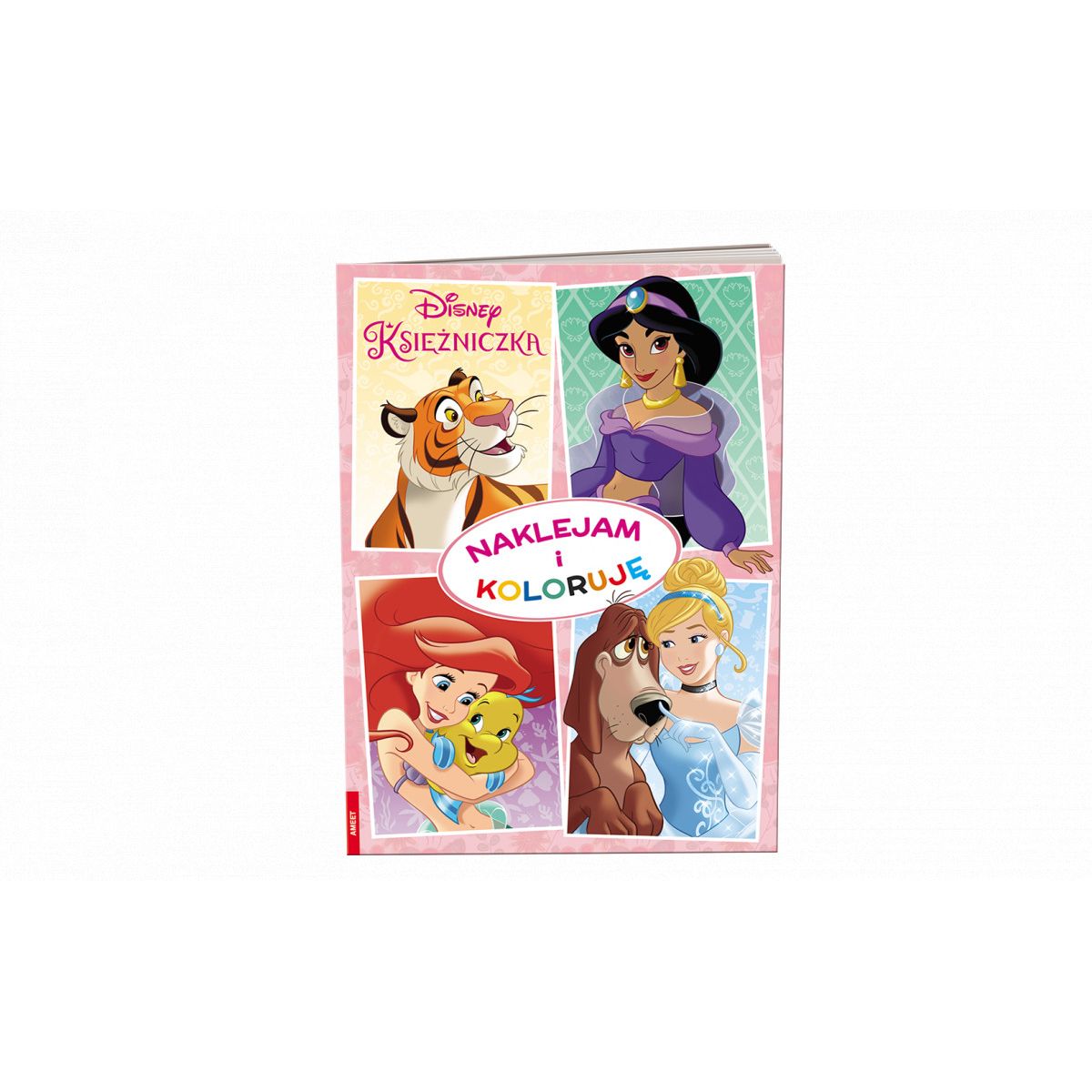 Książka dla dzieci Disney Księżniczka. Naklejam i Koloruję Ameet (Nak 9106)