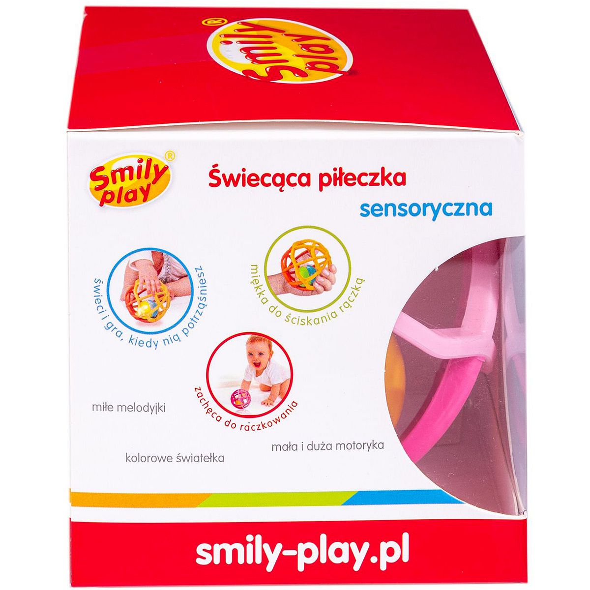 Grzechotka piłeczka różowa Smily Play (SP83659)