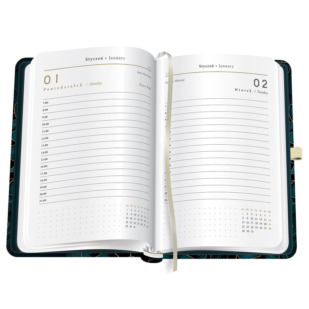 Kalendarz książkowy (terminarz) 5902277338068 Interdruk METALIC A5/384 A5 (DREAMS)