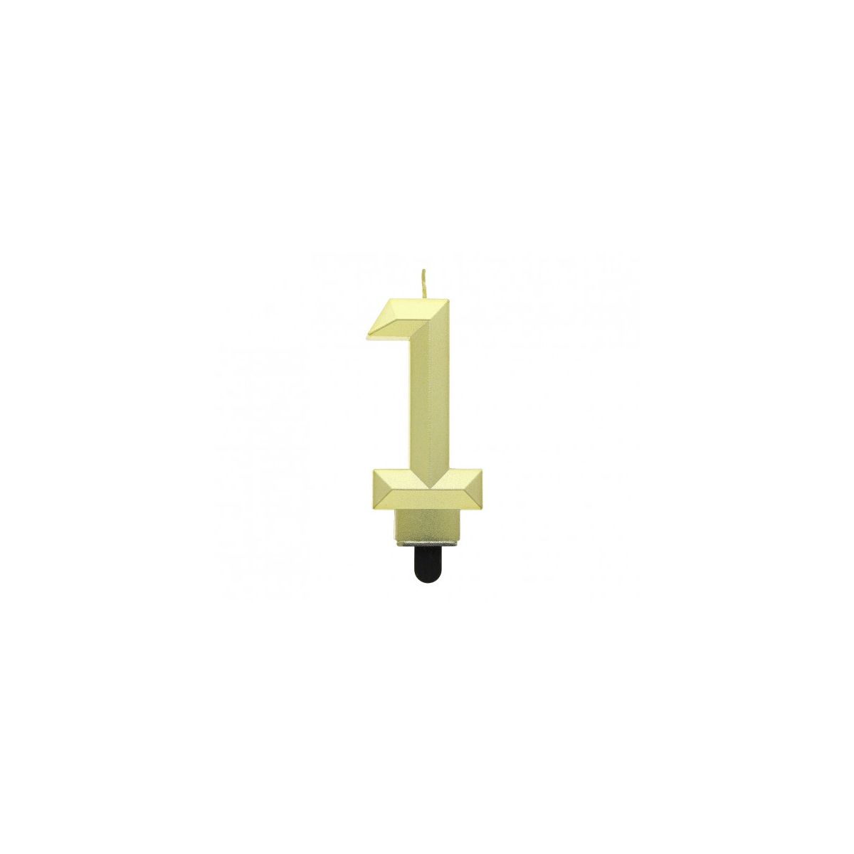 Świeczka urodzinowa cyferka 1 - Diament, metalik złoty, 7.6 cm Godan (PF-SDZ1)
