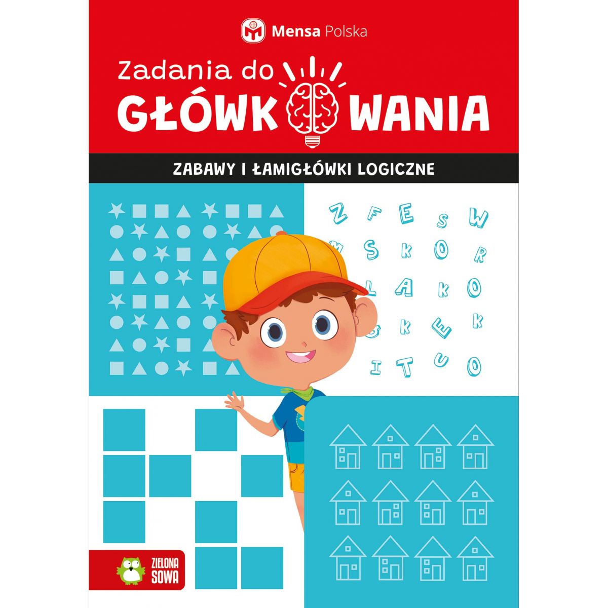 Książeczka edukacyjna Zadania do główkowania. Zabawy i łamigłówki logiczne Zielona Sowa