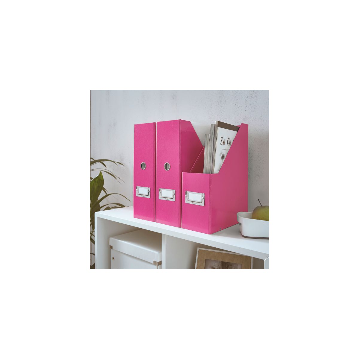 Pojemnik na dokumenty pionowy Click & Store A4 różowy karton [mm:] 103x330x 253 Leitz (60470023)