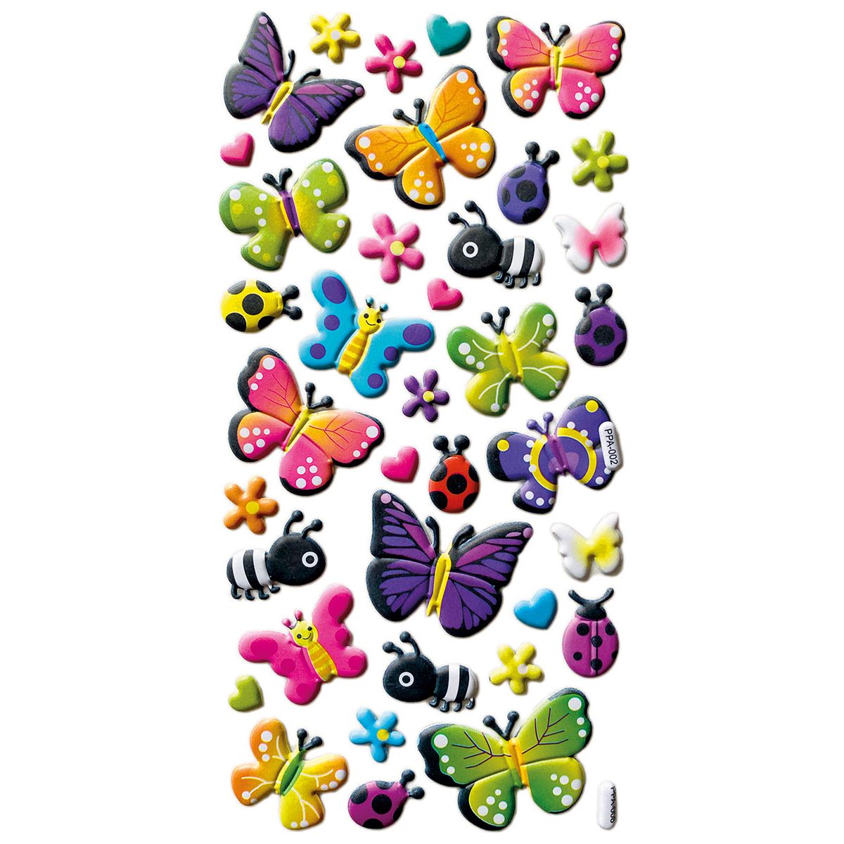 Naklejka (nalepka) Craft-Fun Series wypukłe motyle, biedronki, pszczółki Titanum (PPA008)