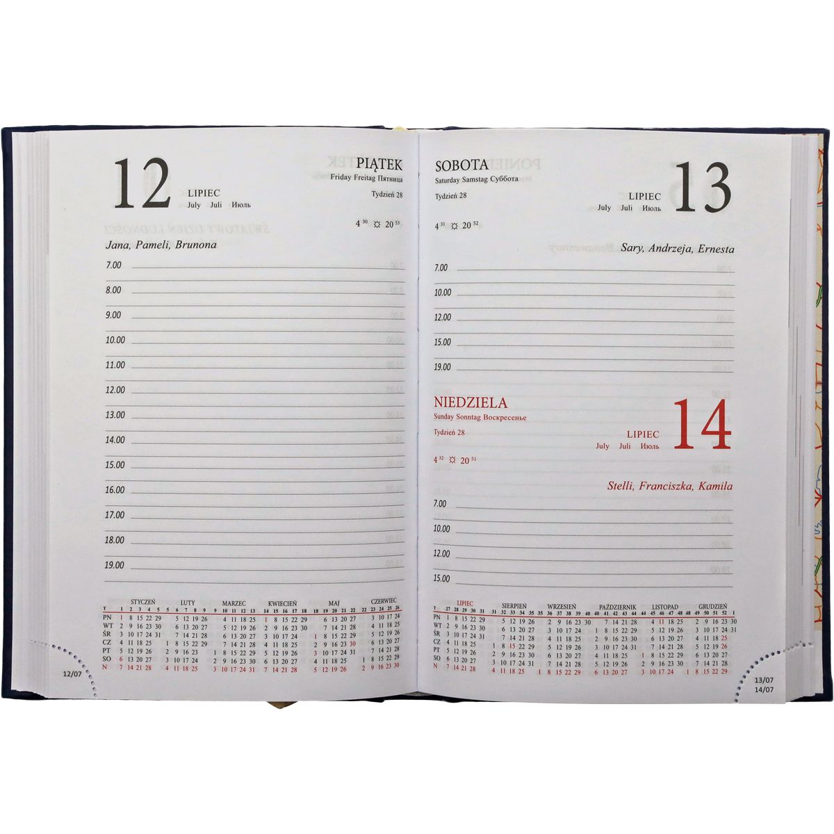 Kalendarz książkowy (terminarz) Beskidy terminarz A5 140mm x 210mm (K6)
