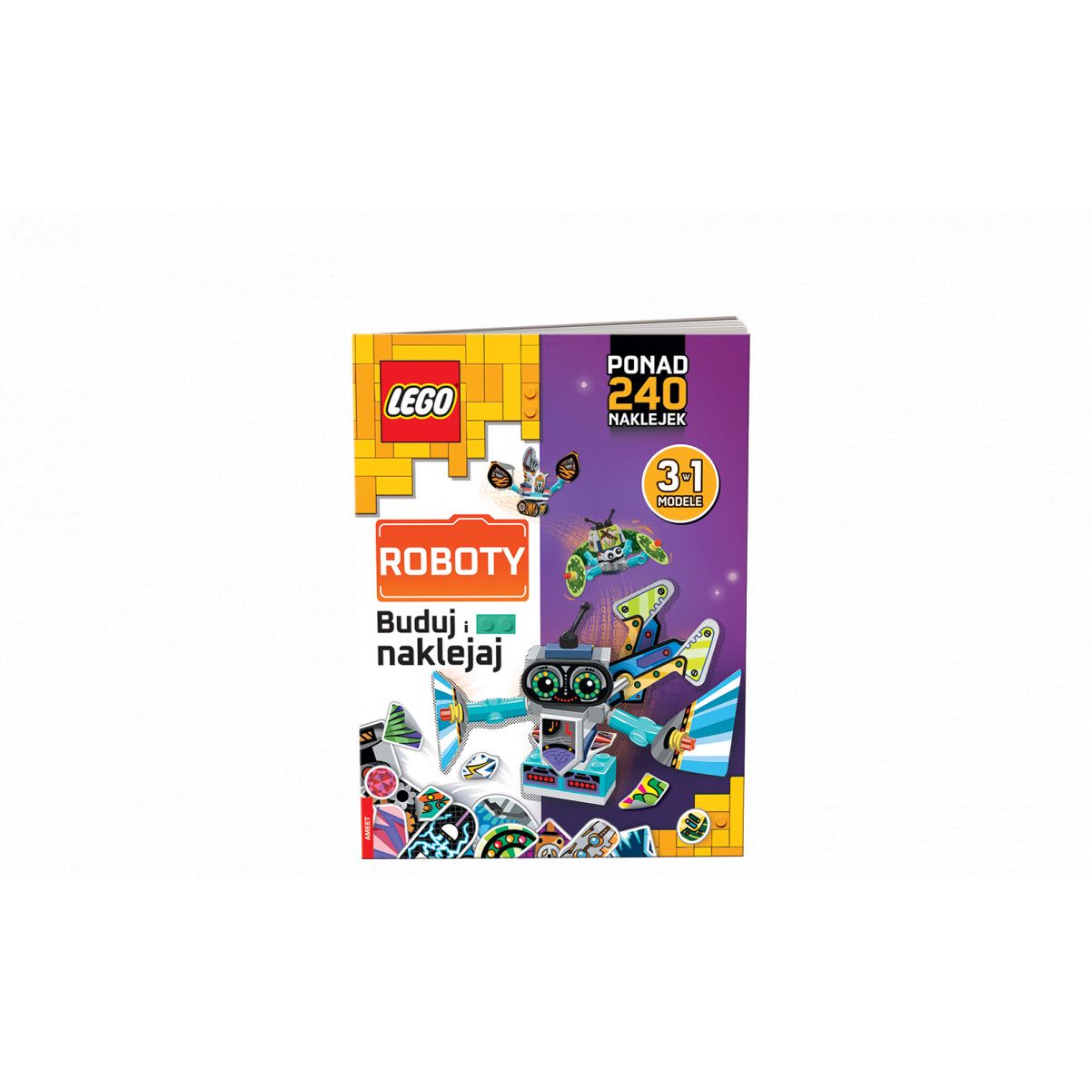 Książka dla dzieci Lego® Books Buduj i naklejaj: Roboty Ameet (BLW-6602)