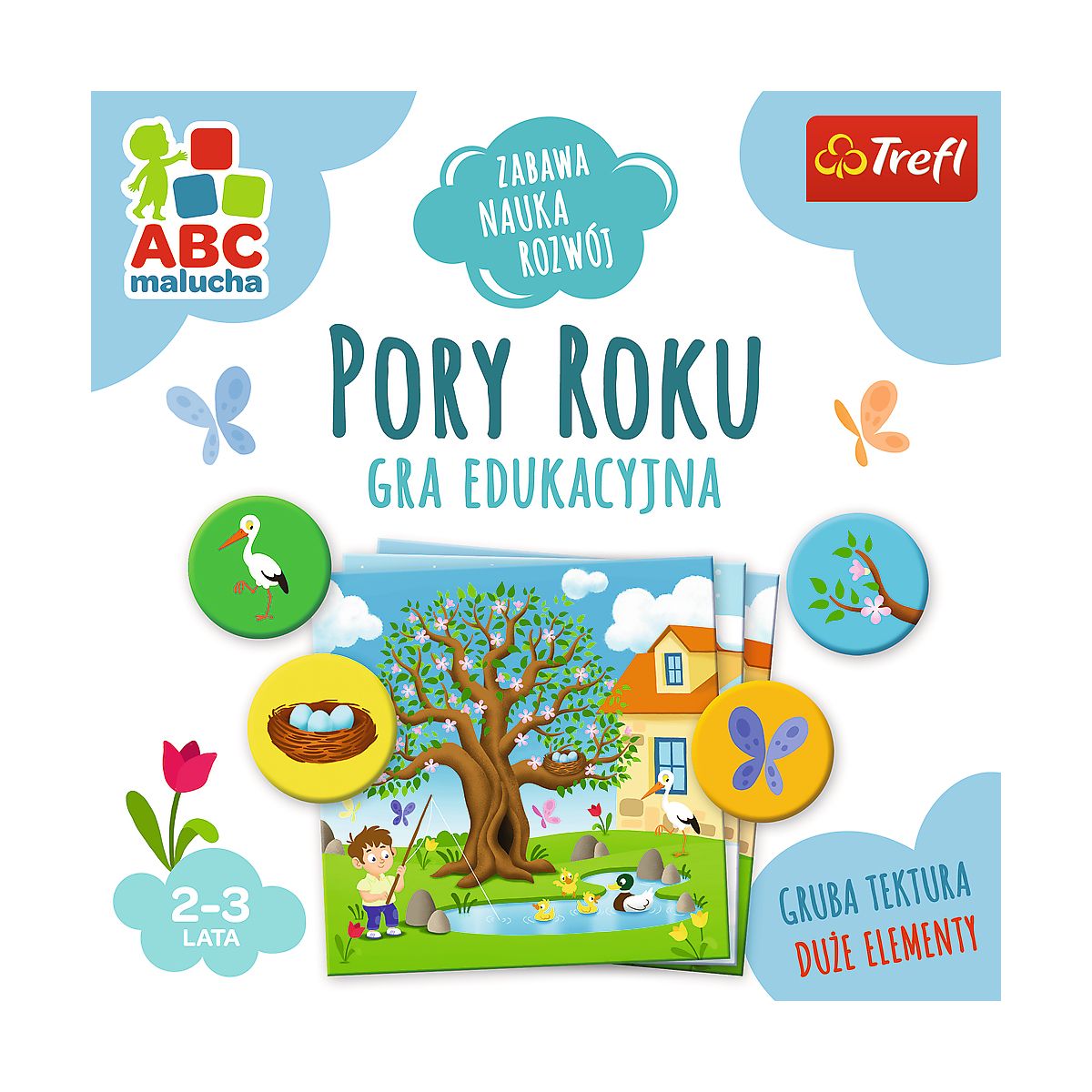 Gra edukacyjna Trefl Pory Roku z Serii ABC Malucha Pory roku (01941)