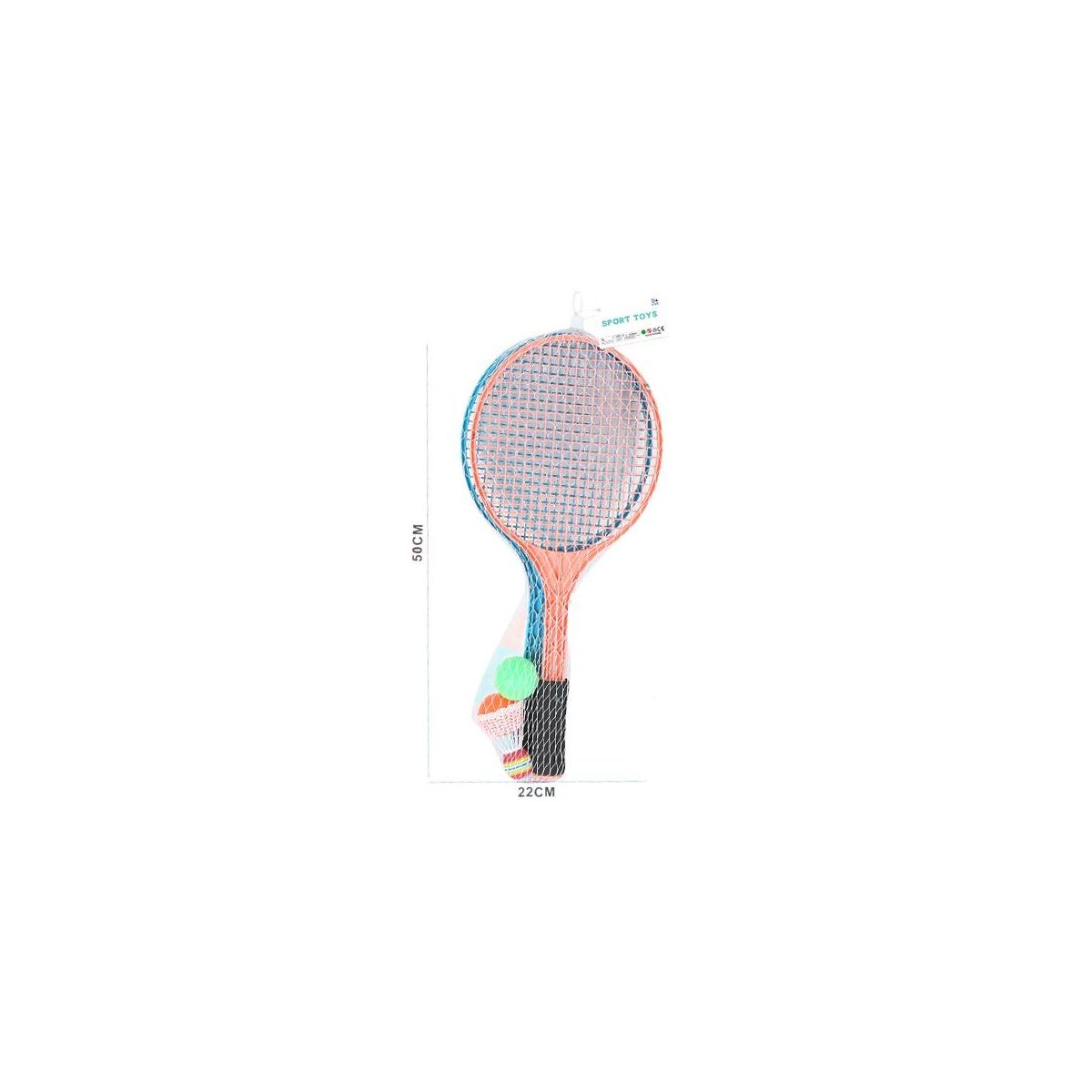 Rakieta do tenisa ziemnego 50 cm z lotką i piłeczką Ciuciubabka (101287)