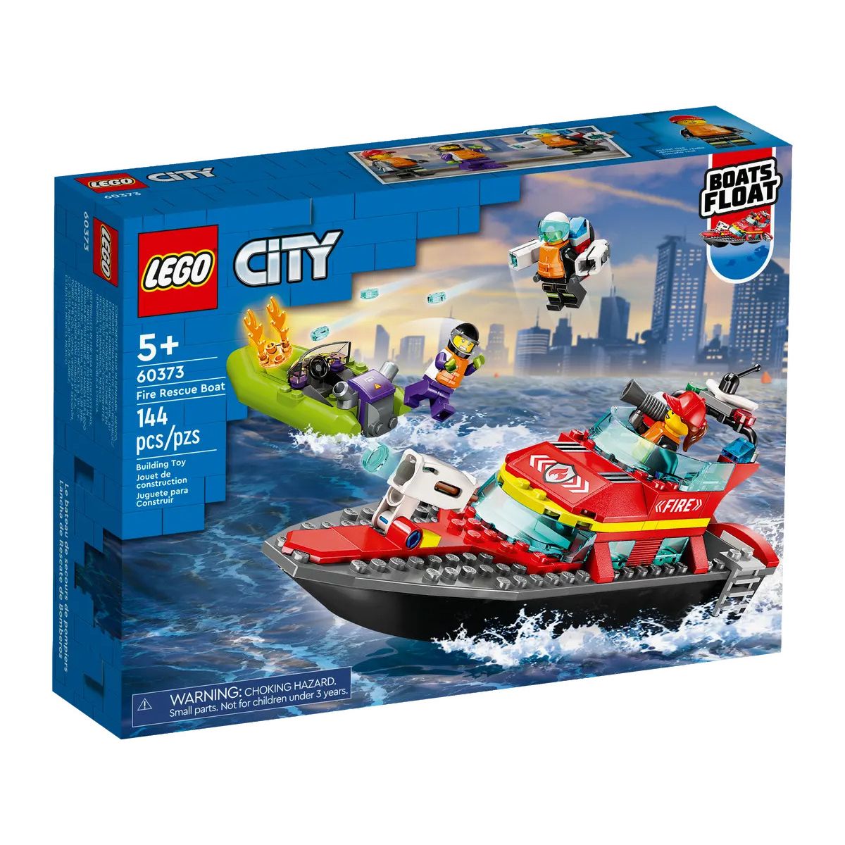 Klocki konstrukcyjne Lego City Łódź strażacka (60373)