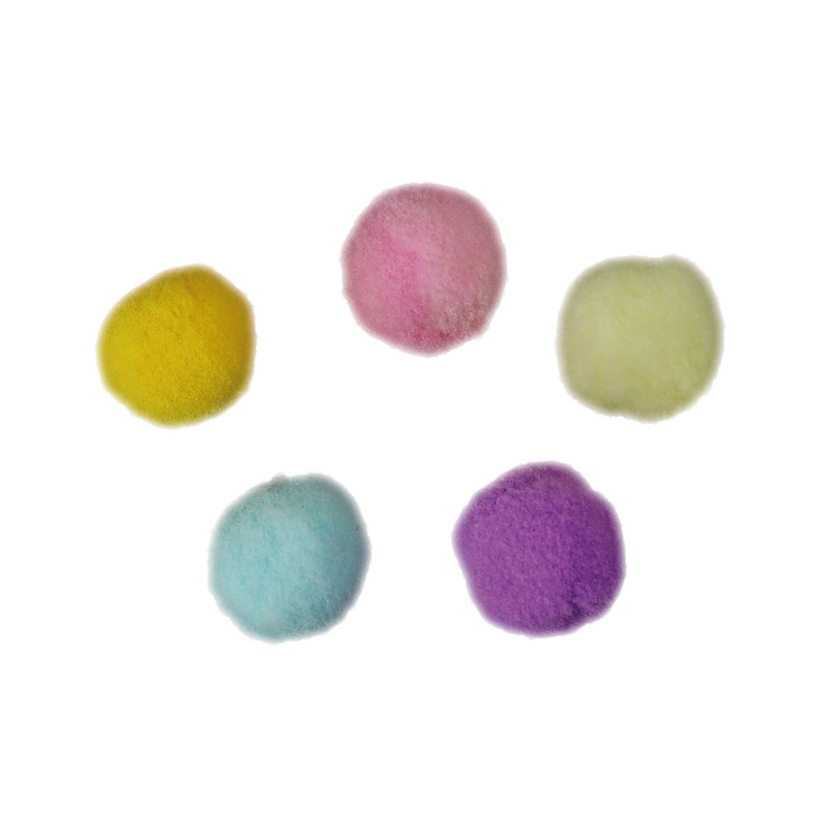 Pompony Titanum Craft-Fun Series Pastelowe poliestrowe mix 60 szt (20721-3)