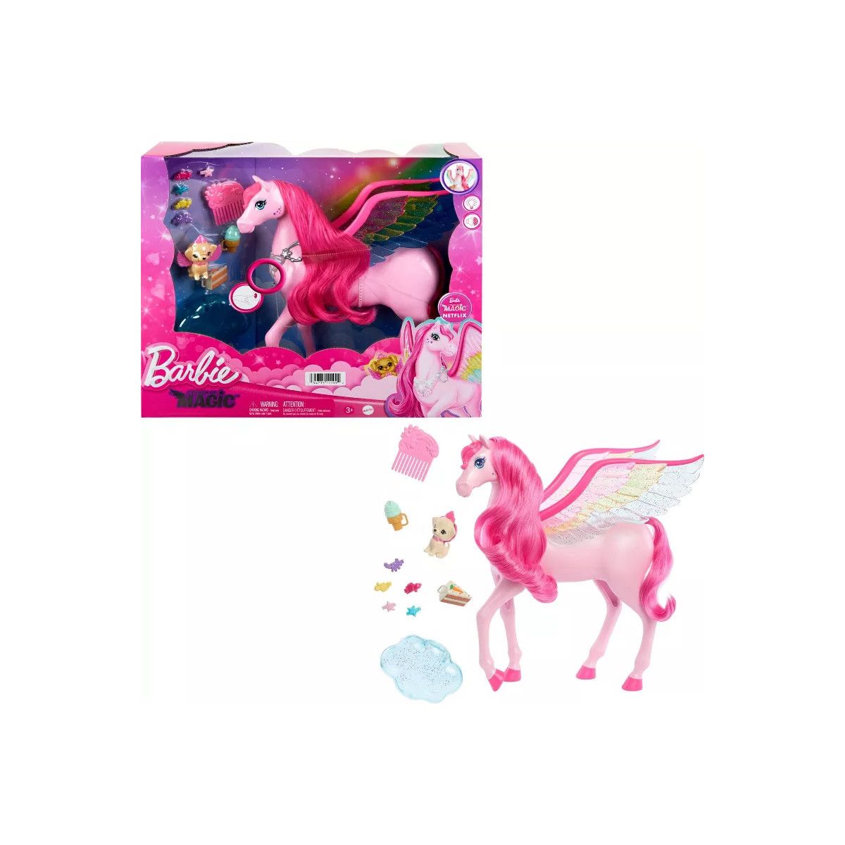 Figurka Mattel Barbie Magic Pegaz Światła i dźwięki (HLC40)