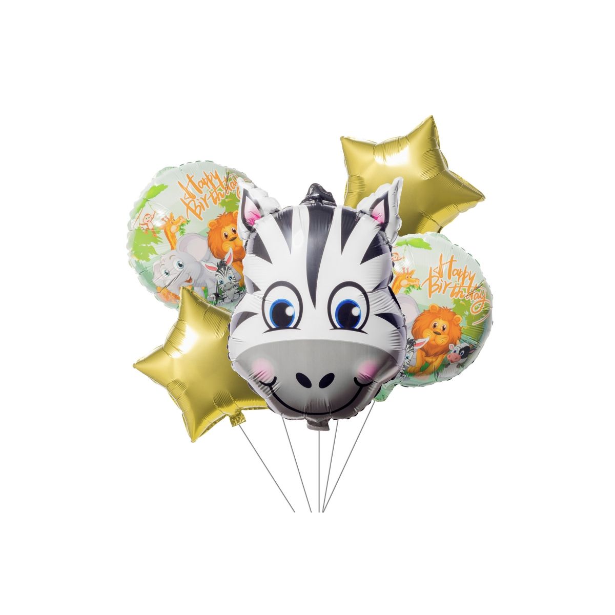 Balon foliowy Antella zestaw balonów zebra 5 szt. (BCF-697)