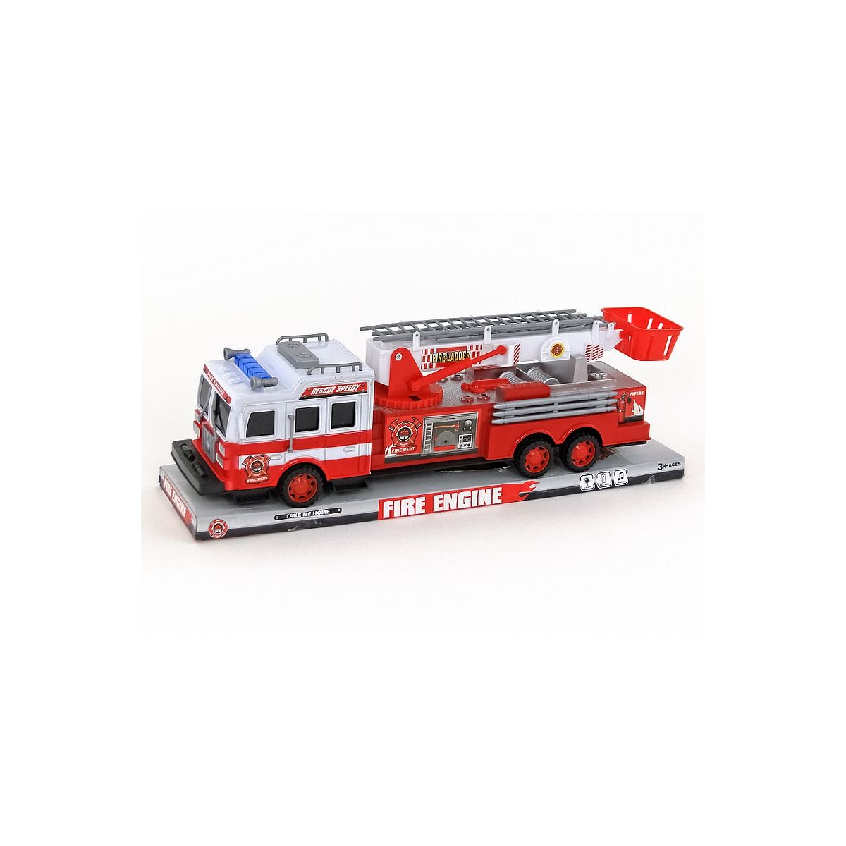 Samochód strażacki auto straż pożarna, napęd na koło zam, światło, dźwięk Adar (506459)
