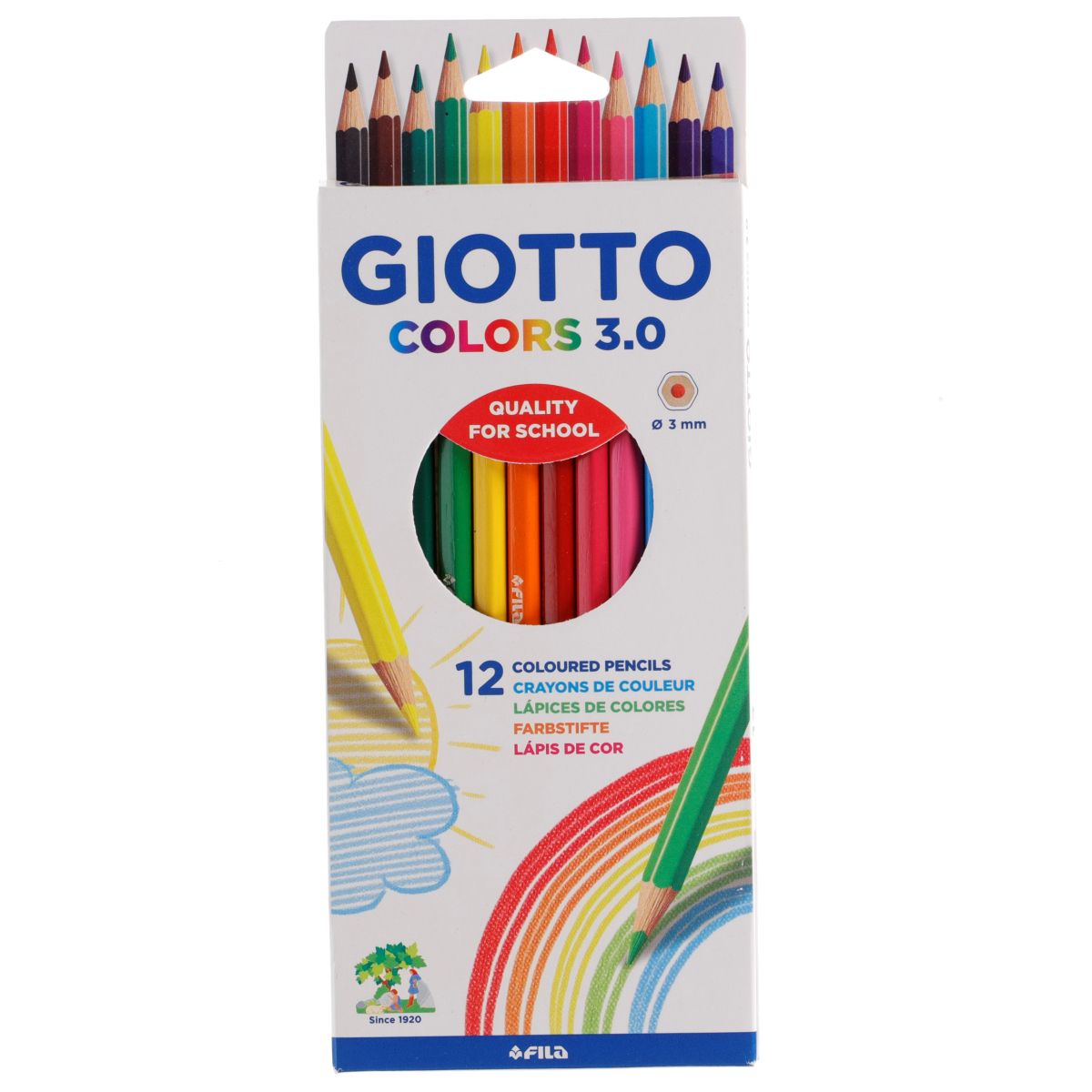 Kredki ołówkowe Giotto Colors 3.0 12 kol. (276600)