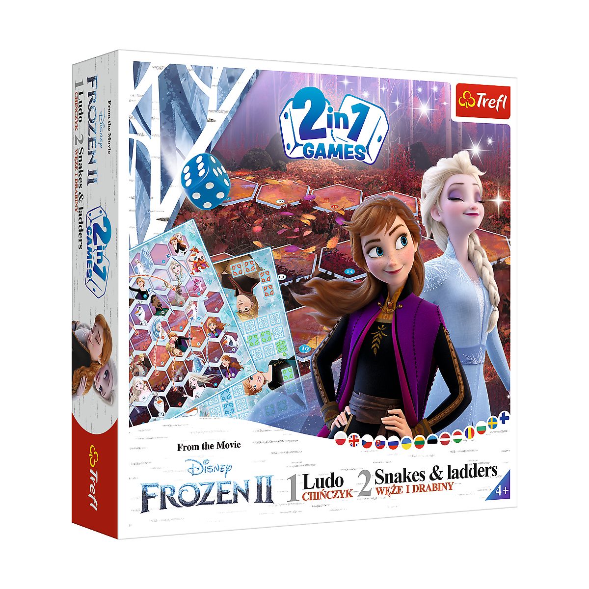 Gra planszowa Trefl Frozen 2 Gra 2w1 Chińczyk i Węże i drabiny Kraina Lodu 2 (02068)