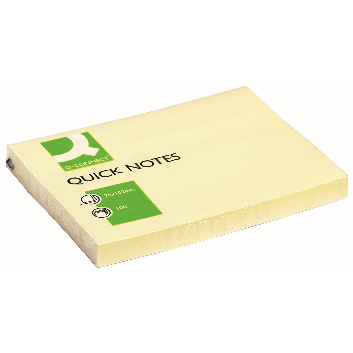 Notes samoprzylepny Q-Connect żółty jasny 100k [mm:] 102x76 (KF01410)