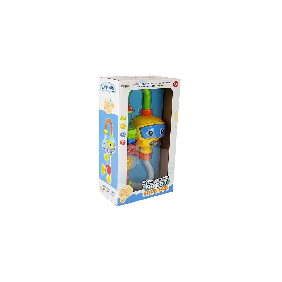 Zabawka do kąpieli Kolorowy Robot Nurek Do Kąpieli Wodospad Kubeczki Lean (7629)