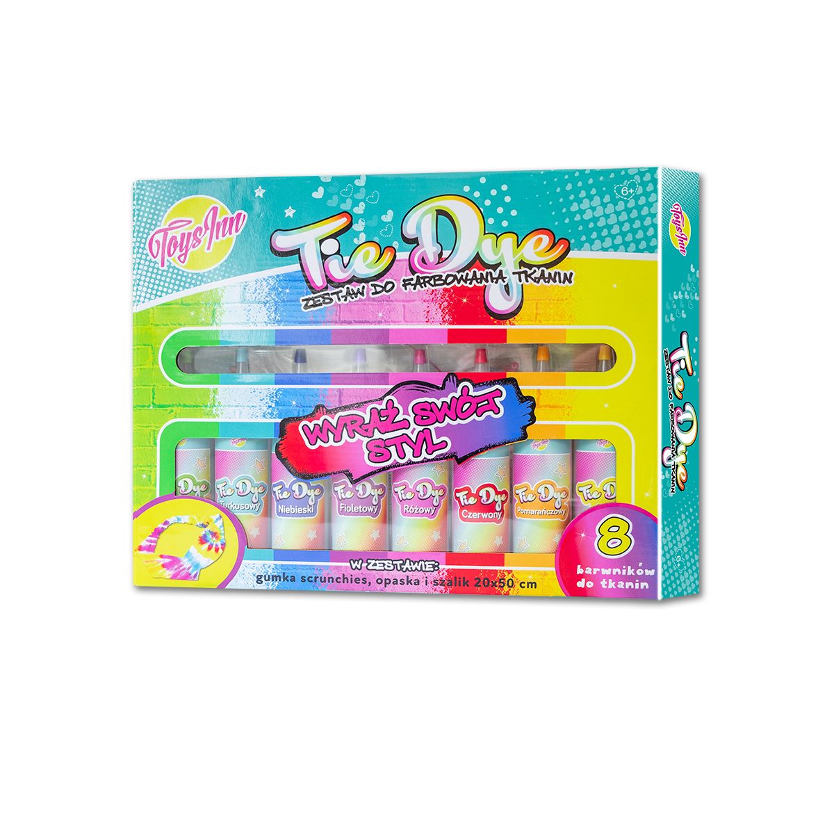 Zestaw kreatywny dla dzieci do farbowania tkanin Tie Dye Stnux (STN7052)
