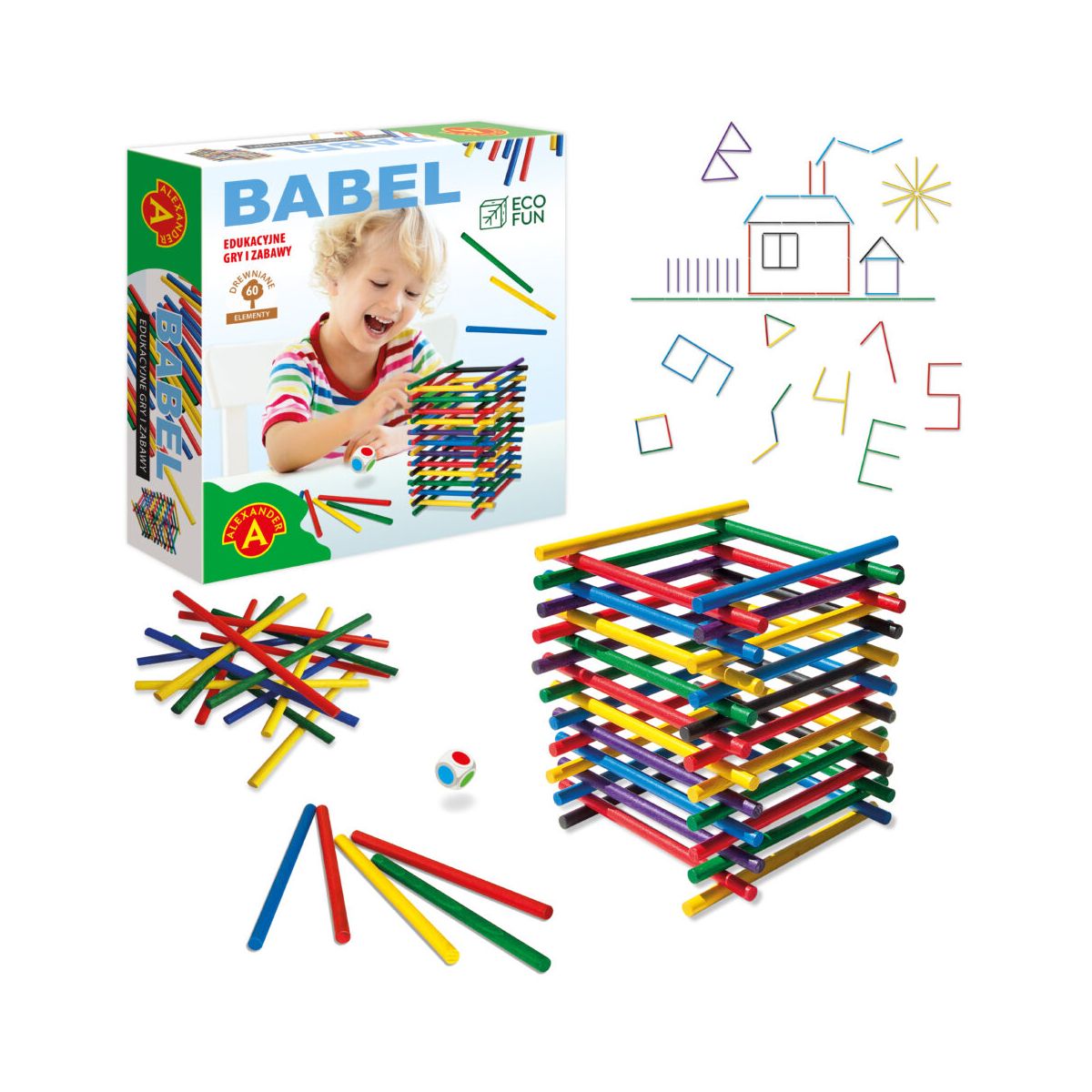 Gra edukacyjna Alexander Eco Fun – Babel gra drewniana