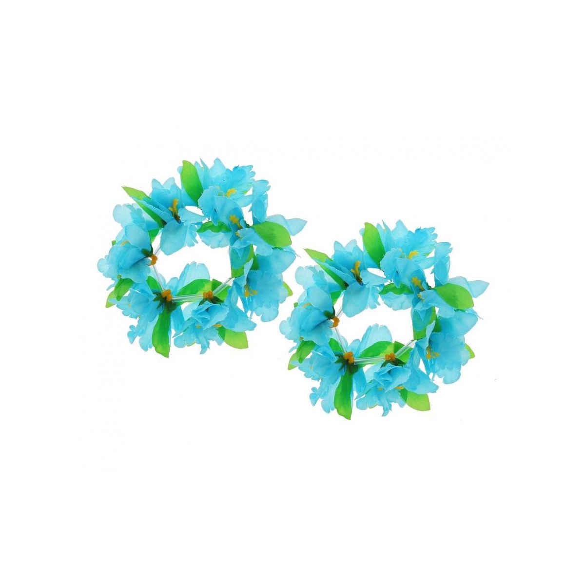 Bransoletka hawajskie, niebiesko-zielone, 2 szt. Godan (DJ-BHNZ)