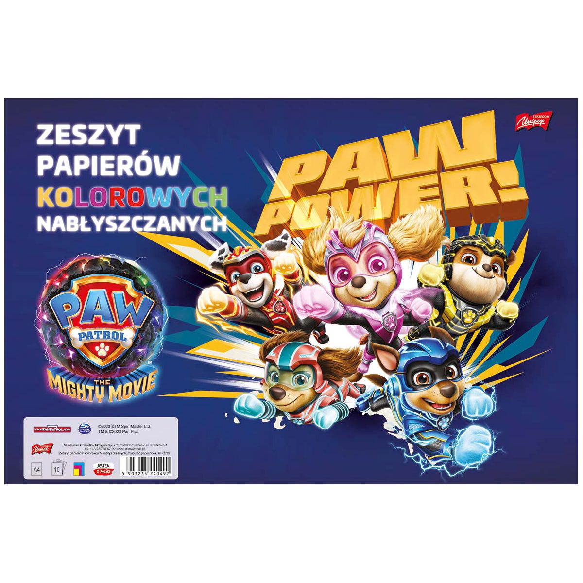 Zeszyt papierów kolorowych Unipap Disney PSI PATROL 10K A4 10k (5903235660689)