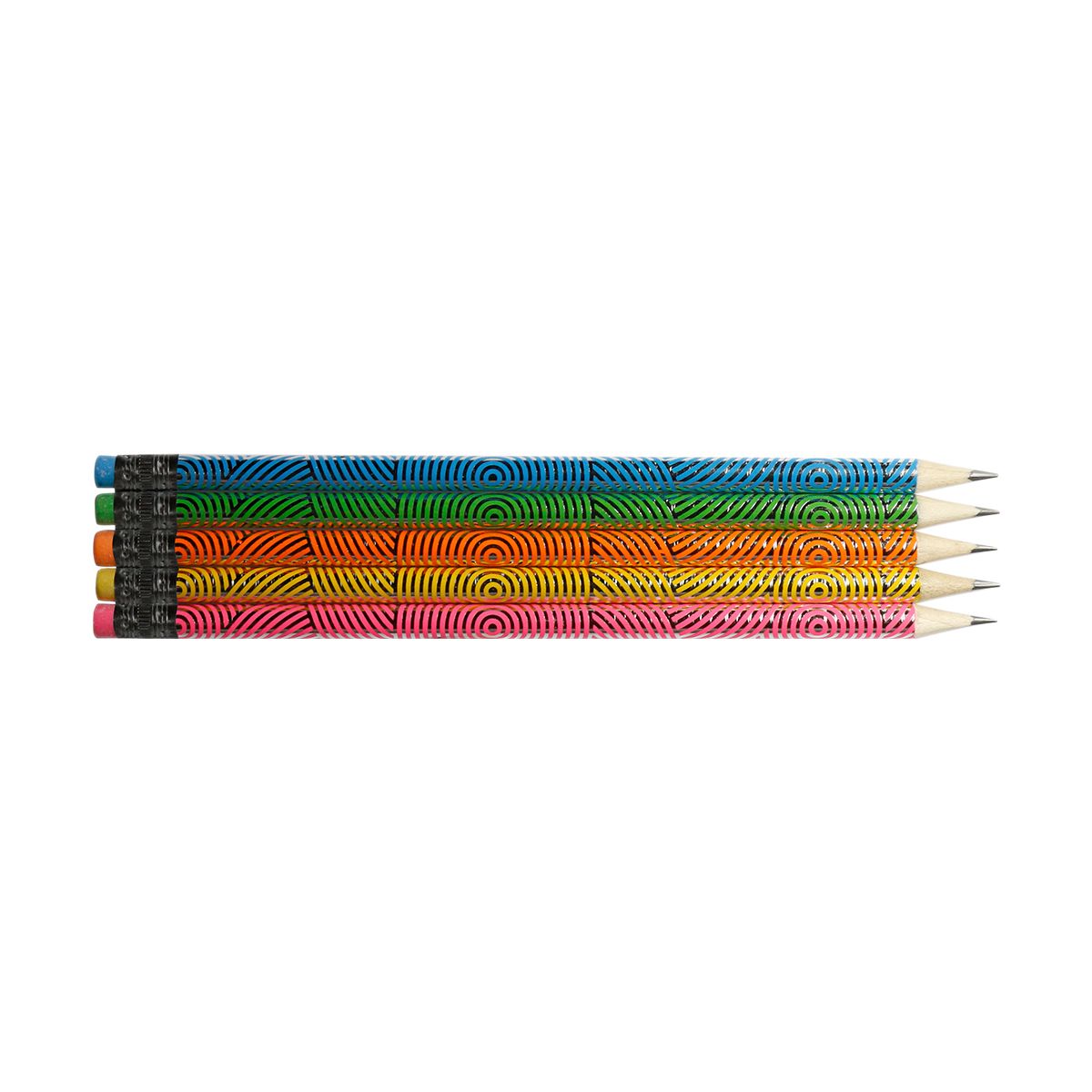 Ołówek Titanum z gumką metalizowany kółka (T-OŁ-MET-K5)
