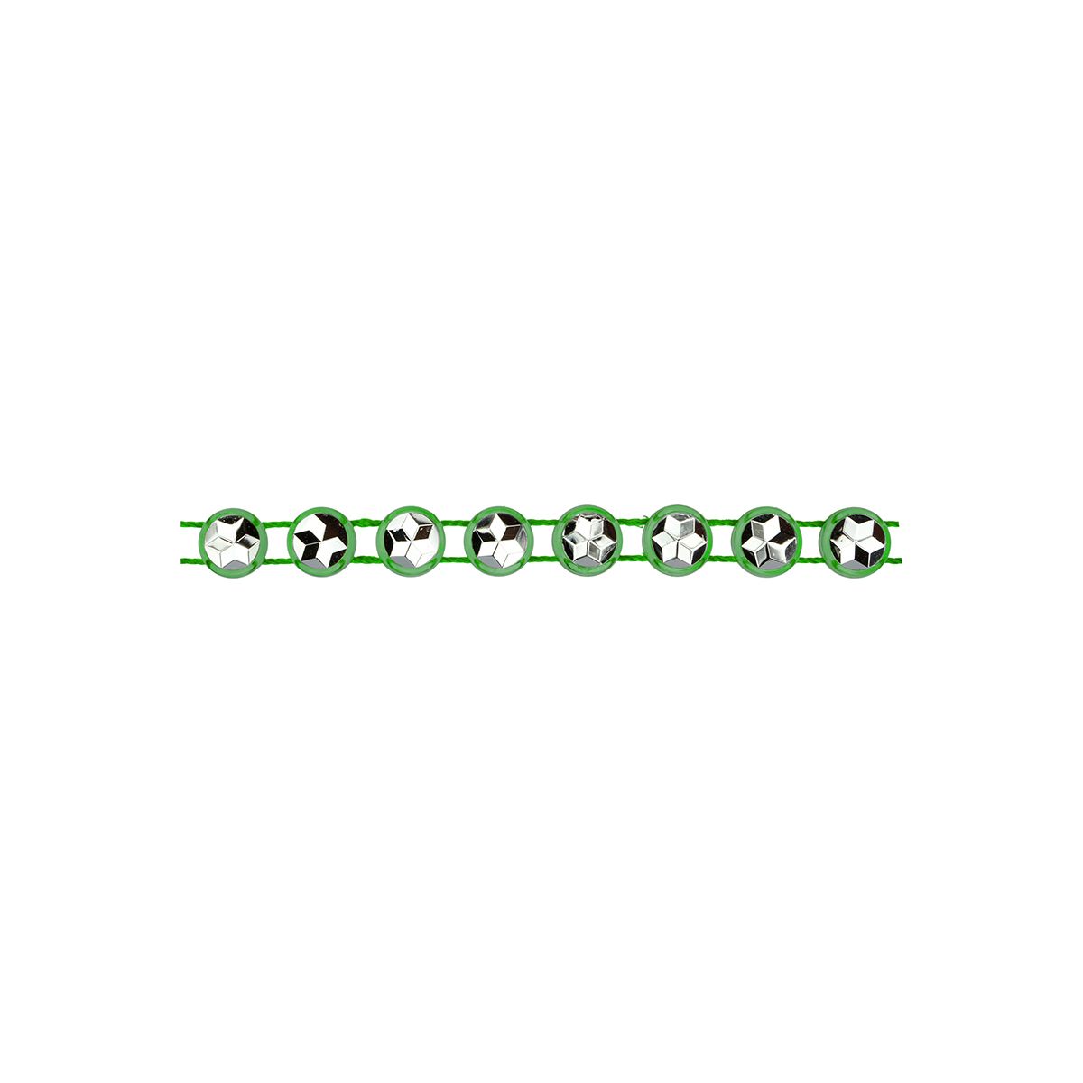 Taśma ozdobna Titanum Craft-Fun Series z kryształkami z kryształkami 4mm zielona 1,5m (0,6x150cm)
