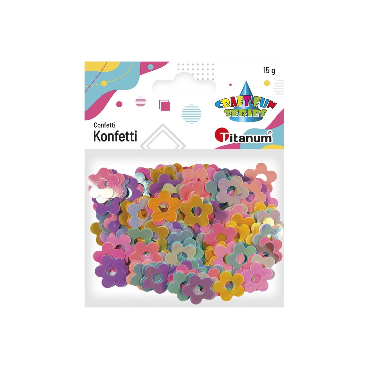 Konfetti Craft-Fun Series kwiaty 19mm pastelowe Titanum (11wc005)