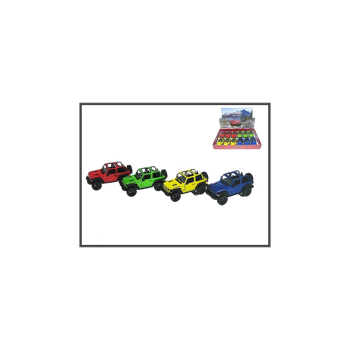 Samochód Jeep Wrangler 2018 4-kolory 1:34 napęd Hipo (HXKT230)