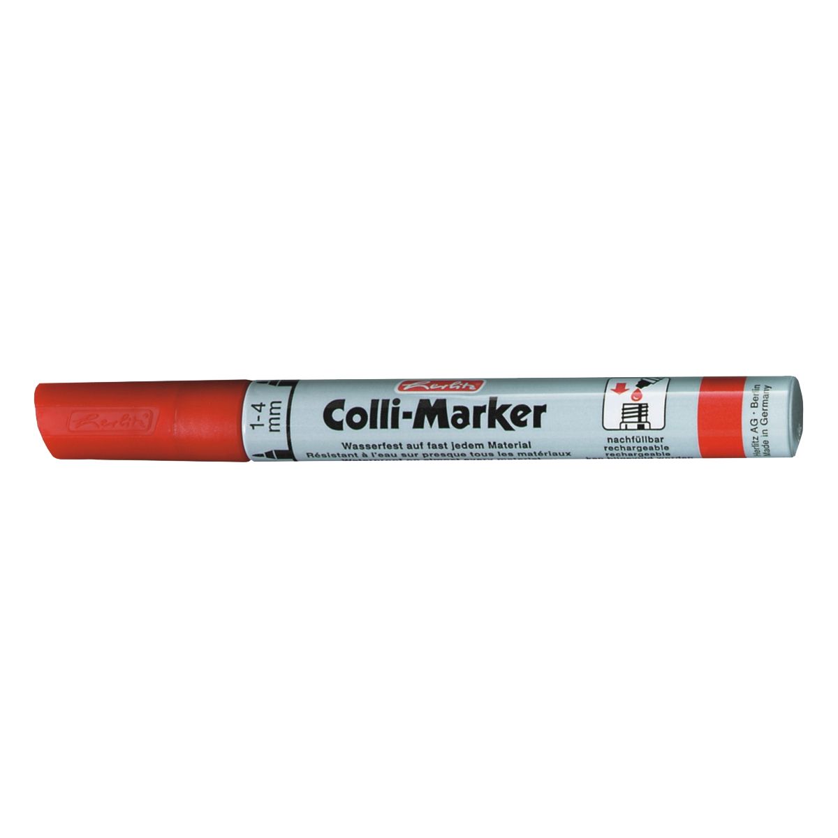 Marker permanentny Herlitz Colli-Marker, czerwony 1,0-4,0mm okrągła końcówka (9566738)