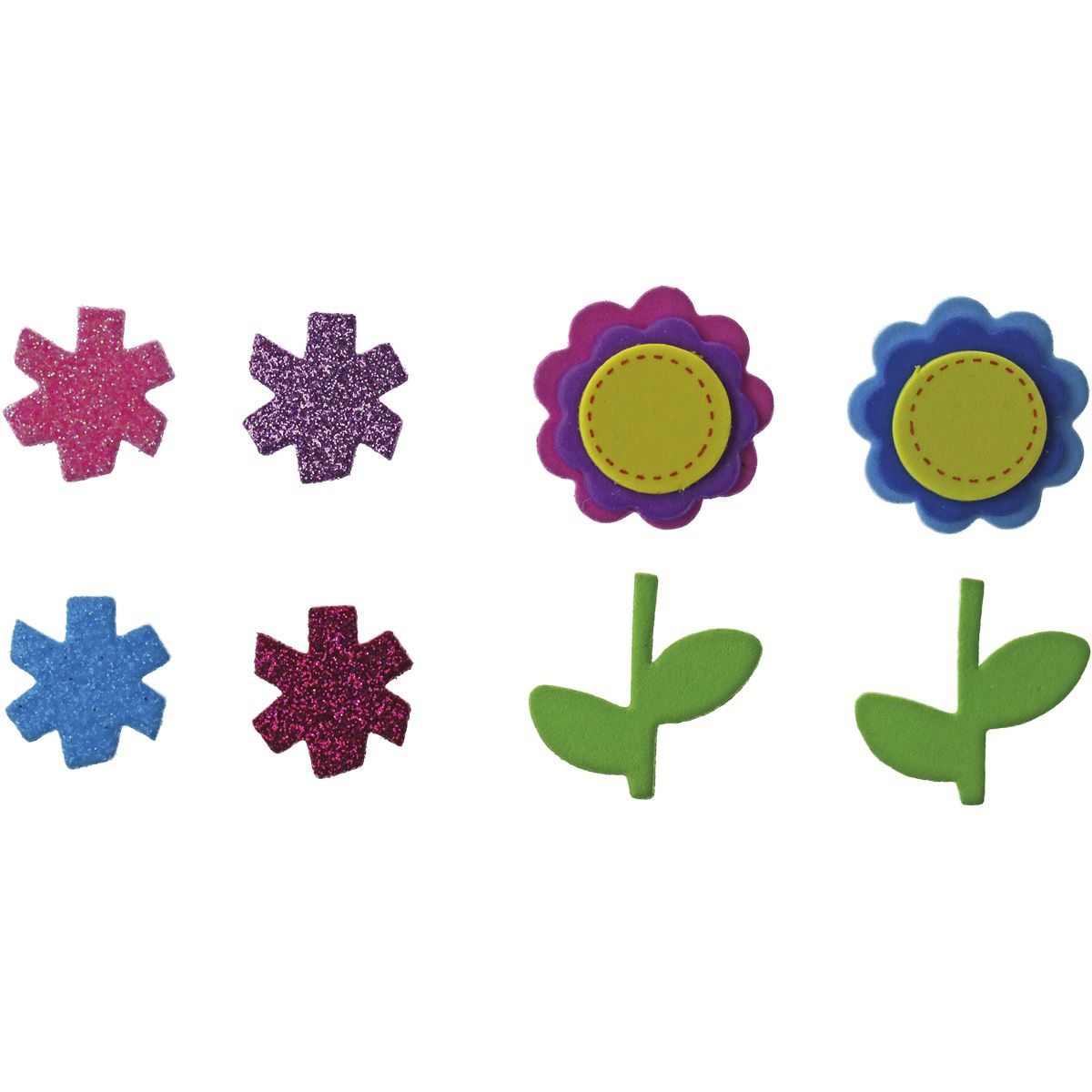 Naklejka (nalepka) Craft-Fun Series piankowe kwiatki i łodygi Titanum (EB672)