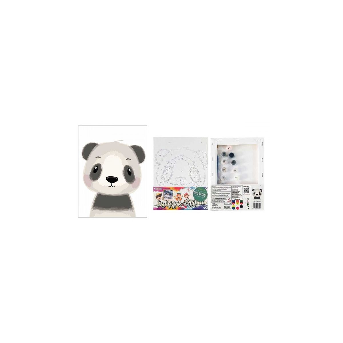 Zestaw kreatywny dla dzieci Malowanie po numerach 18x24cm panda Norimpex (NO-1008756)