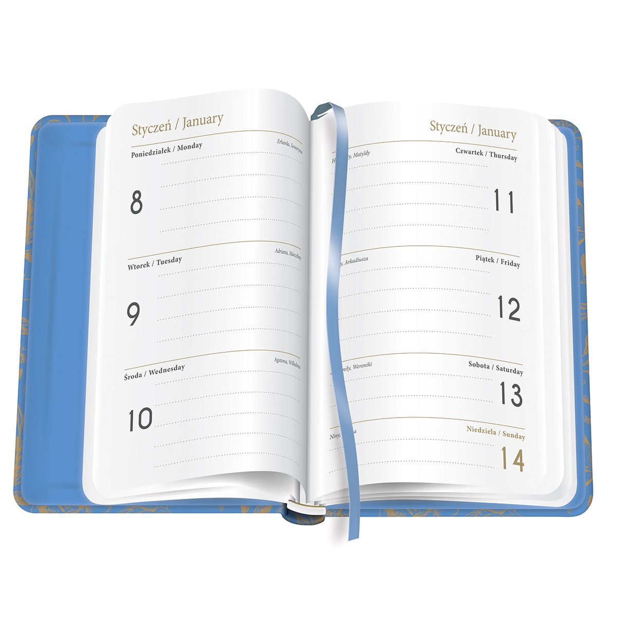 Kalendarz książkowy (terminarz) 5902277338181 Interdruk Metalic A6/192 A6 (GLAM)