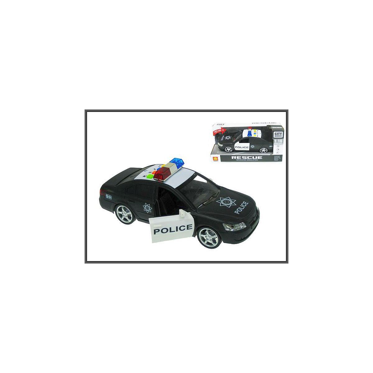 Samochód  policyjny światłem i dźwiękiem w skali 1:16 (24cm) Hipo (H12327)