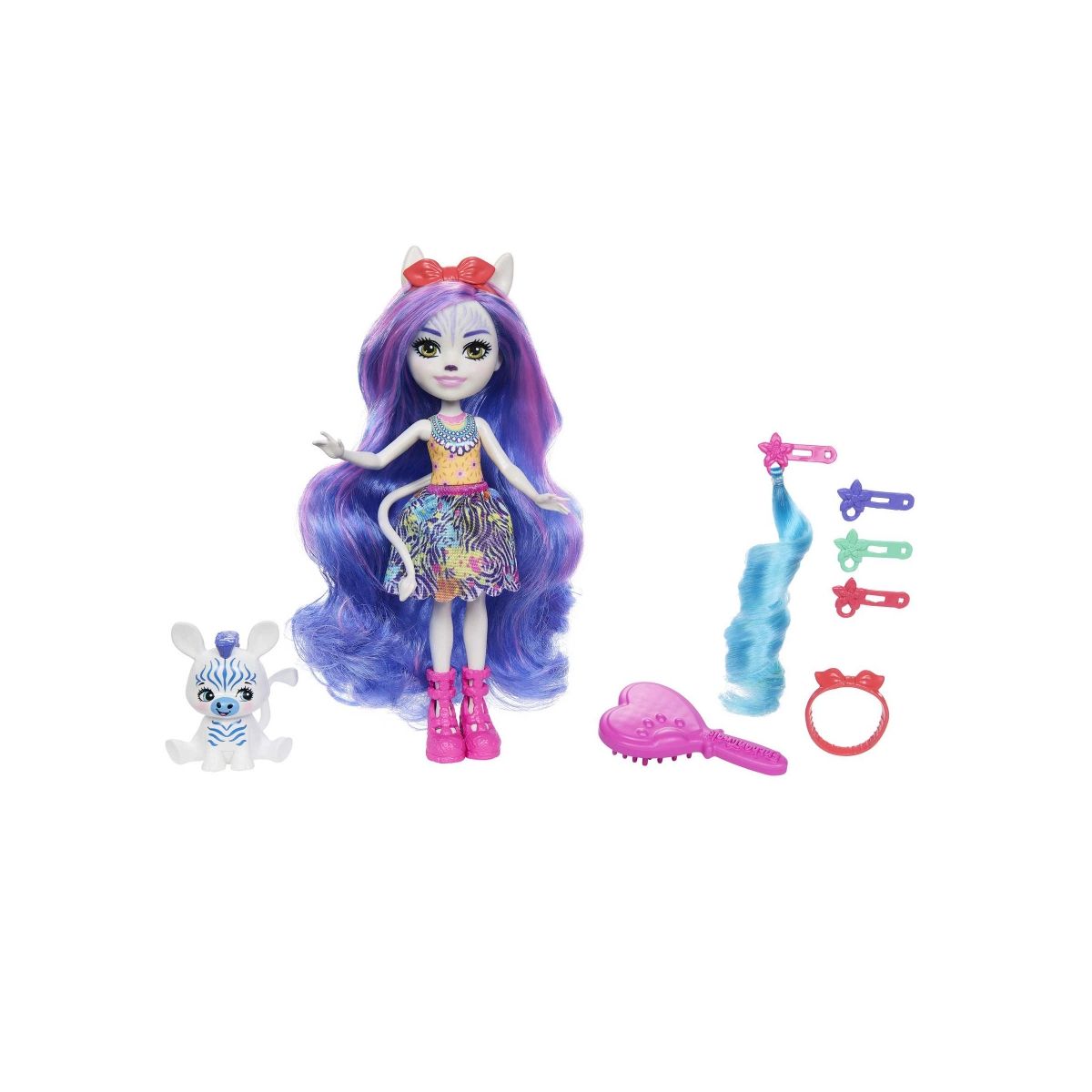 Lalka Enchantimals Zebra Lalka Deluxe [mm:] 150 Mattel (HNV28)