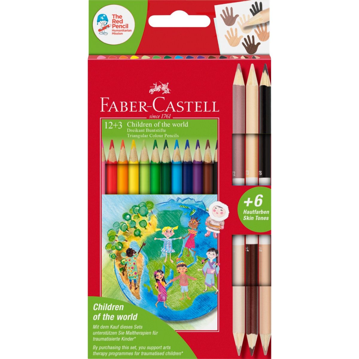 Kredki ołówkowe Faber Castell CHILDREN OF THE WORLD 15 kol. (201744)