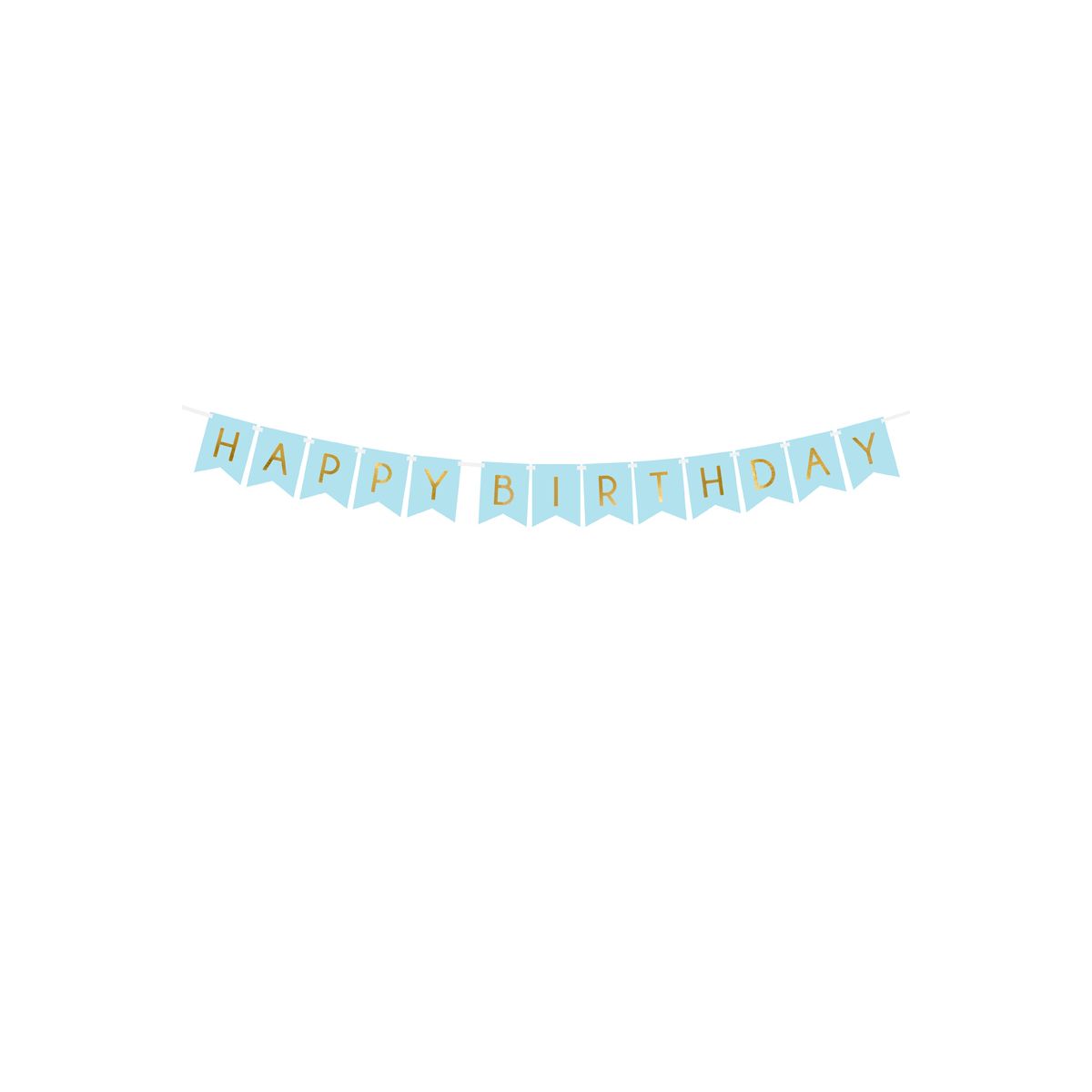 Girlanda Partydeco Baner Happy Birthday, j. niebieski, 15 x 175 cm (GRL57-001J)