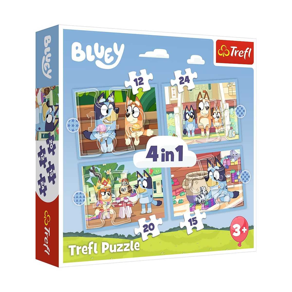 Puzzle Trefl Bluey Bluey i jego świat 4w1 el. (34637)