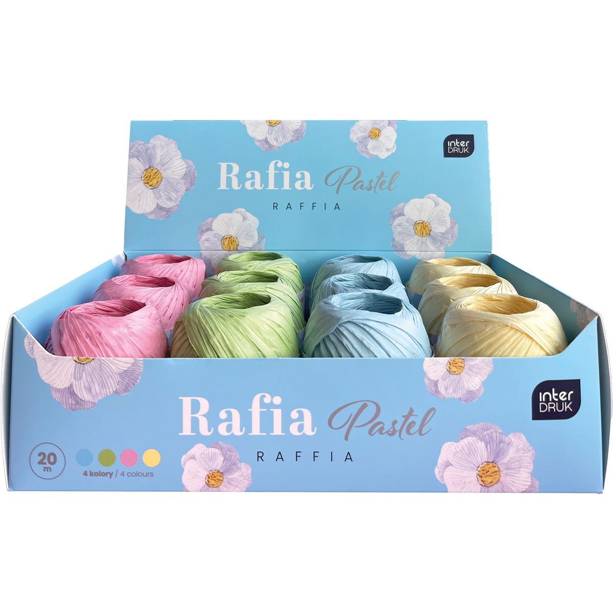 Rafia Interdruk pastel na szpulce 5902277345554 mix 20m (20 m)