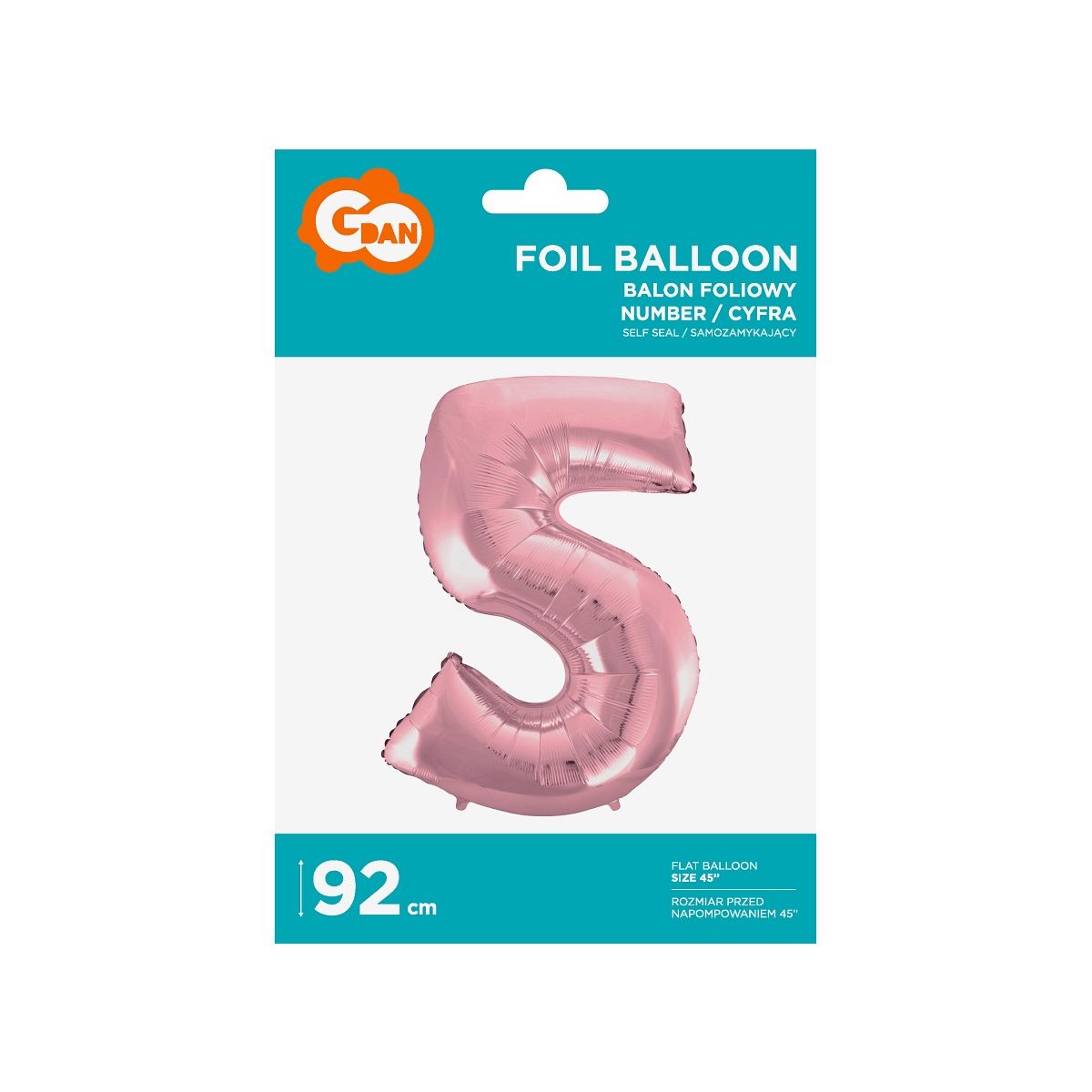 Balon foliowy Godan cyfra 5 45cal (BC-HRO5)